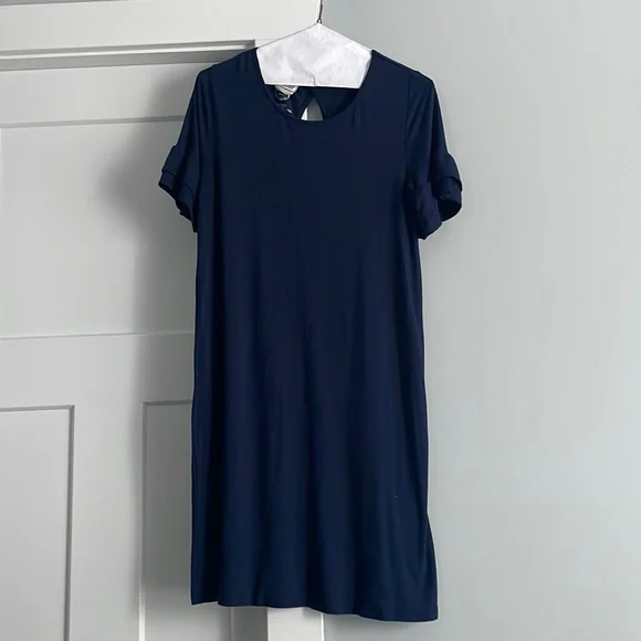 maurices navy blue dress 24/7 Navy Floral Empire Waist Mini Dress